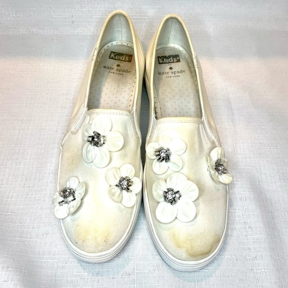 kate spade Shoes - Kate Spade Keds Triple Decker Flower Bridal Shoe